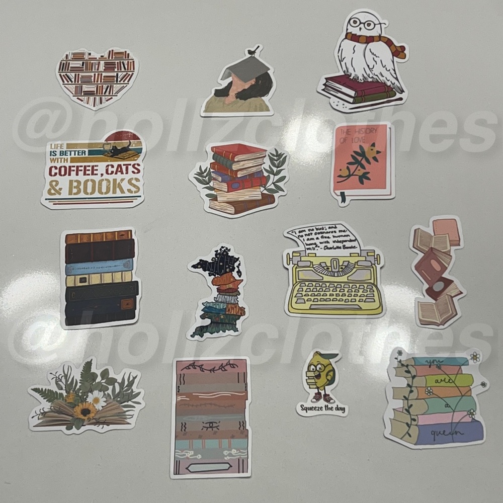 14-Piece Book Lovers Variety Sticker Pack